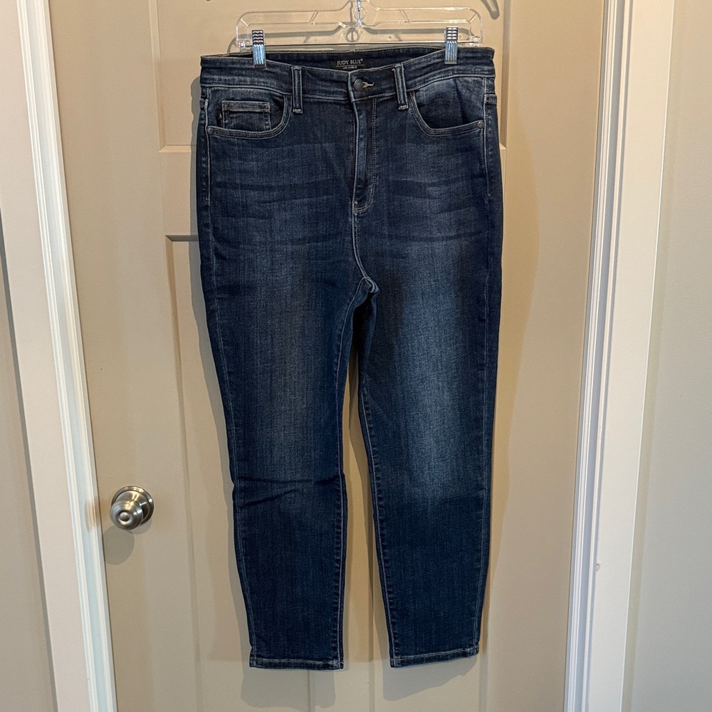 Judy Blue Women's Deep Indigo Ankle Jeans